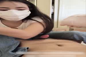 女神丝袜足交长沙朵朵 牛仔裤波点超薄白丝足交丝袜套鸡打飞机  背景图片